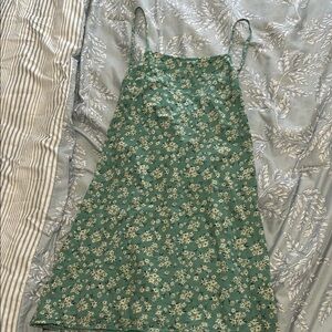 Teal Tie American Eagle Floral Dress